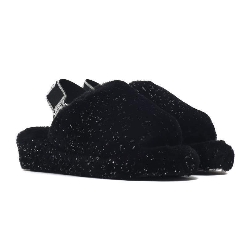 UGG FLUFF YEAH MET.SPARKLE BLACK W 1125232-BLK UGG FLUFF YEAH MET.SPARKLE BLACK W 1125232-BLK