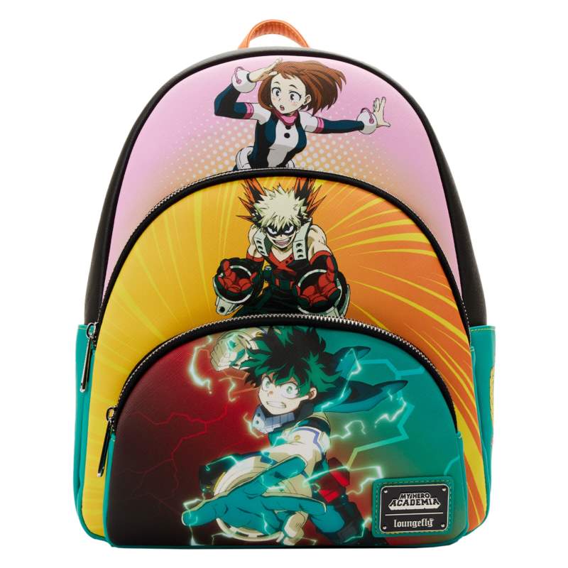 Loungefly HERO ACADEMIA TRIPLE POCKET SCENE MINI Loungefly HERO ACADEMIA TRIPLE POCKET SCENE MINI