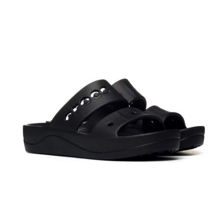 Crocs Baya Platform Sandal Black 208188-001