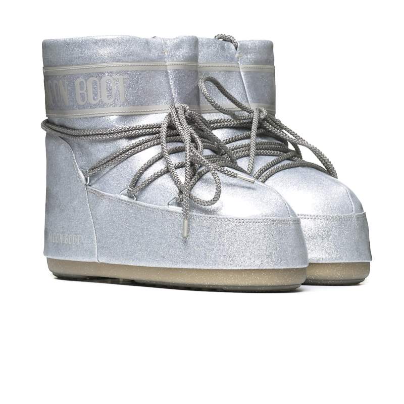 MOON BOOT ICON LOW GLITTER SILVER 80D1409440H001 MOON BOOT ICON LOW GLITTER SILVER 80D1409440H001