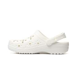 Crocs CLASSIC FLORAL CUT OUT CLOG CHALK 210927-0WV